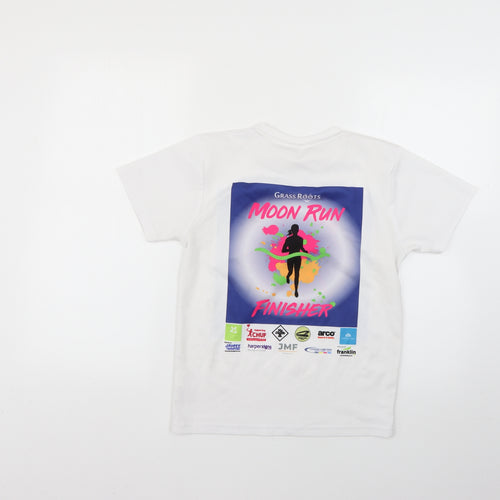 Awdis Girls White   Basic T-Shirt Size 9-10 Years