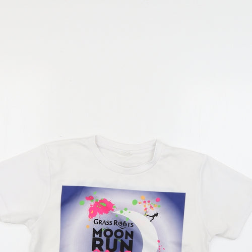 Awdis Girls White   Basic T-Shirt Size 9-10 Years
