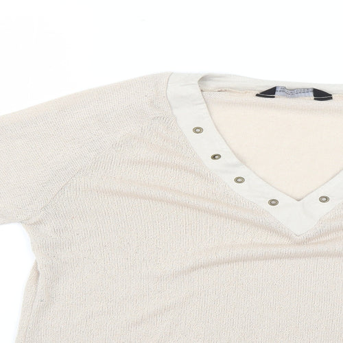 Dorothy Perkins Mens Beige   Pullover Jumper