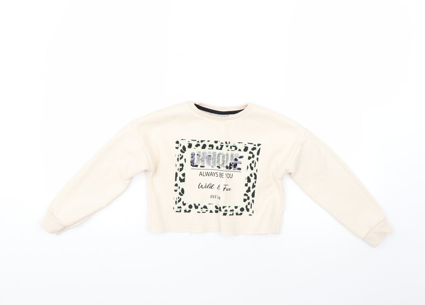 Matalan Girls Beige   Pullover Jumper Size 6 Years