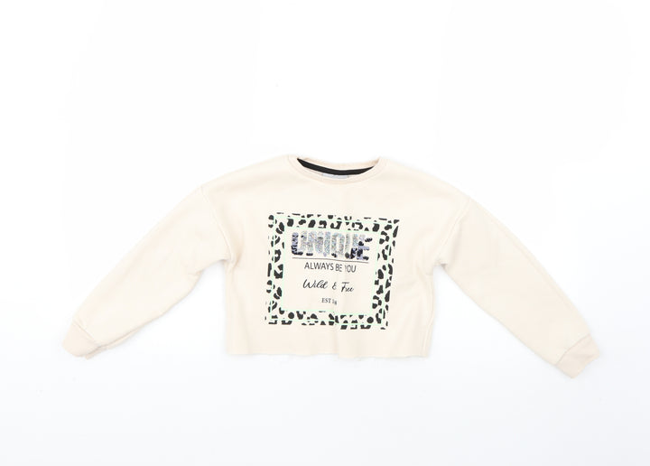 Matalan Girls Beige   Pullover Jumper Size 6 Years