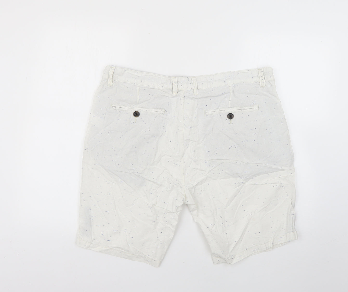 acw85 Mens White   Chino Shorts Size 38