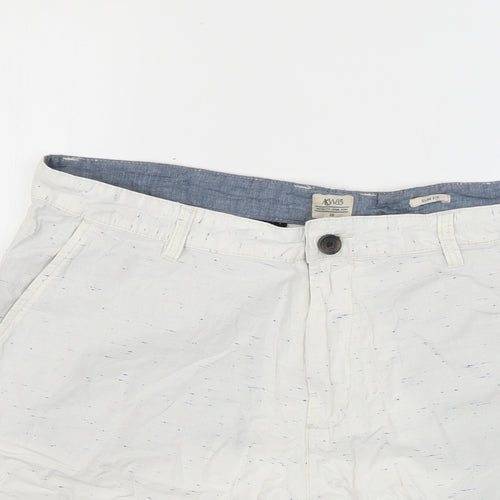 acw85 Mens White   Chino Shorts Size 38
