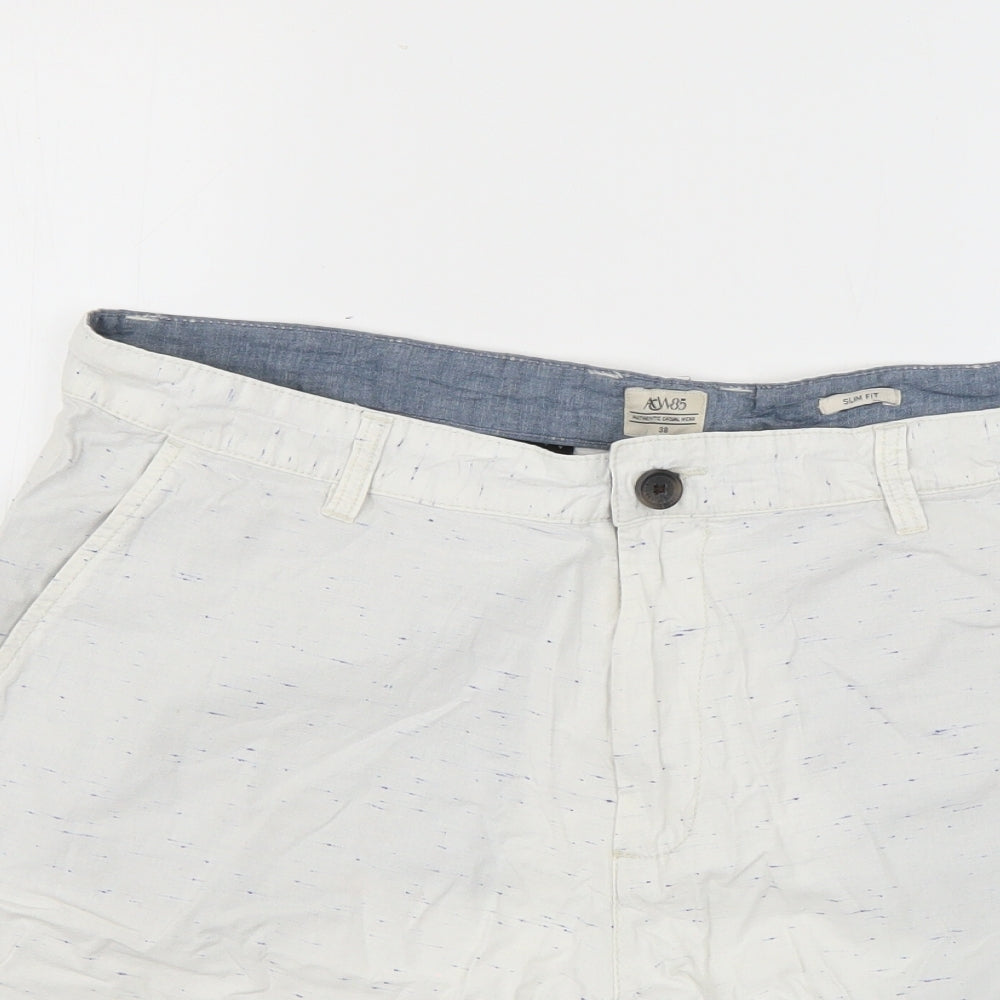 acw85 Mens White   Chino Shorts Size 38