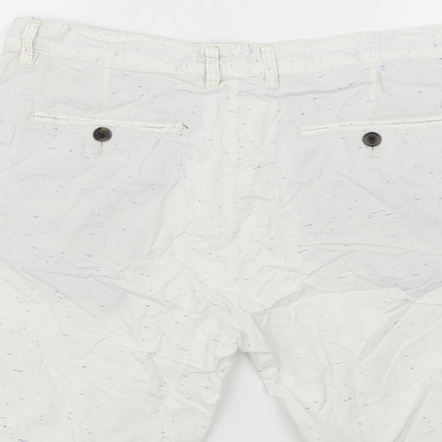 acw85 Mens White   Chino Shorts Size 38