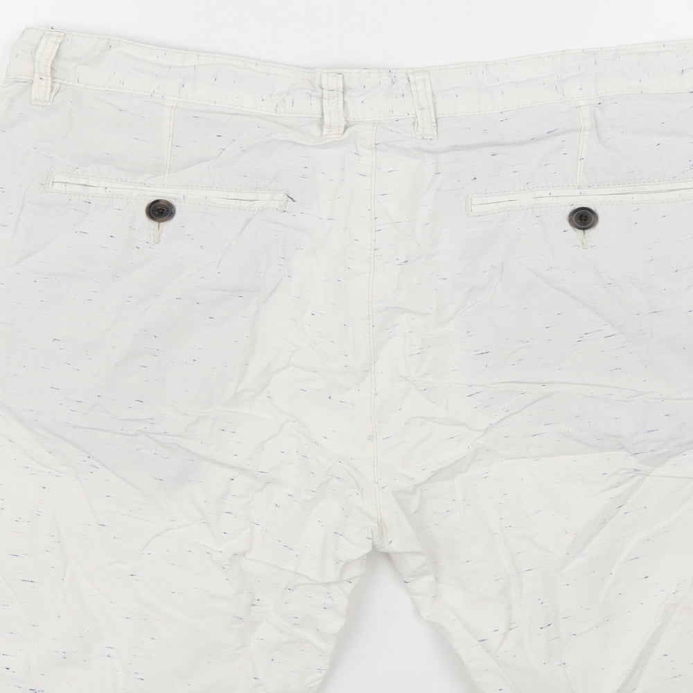 acw85 Mens White   Chino Shorts Size 38