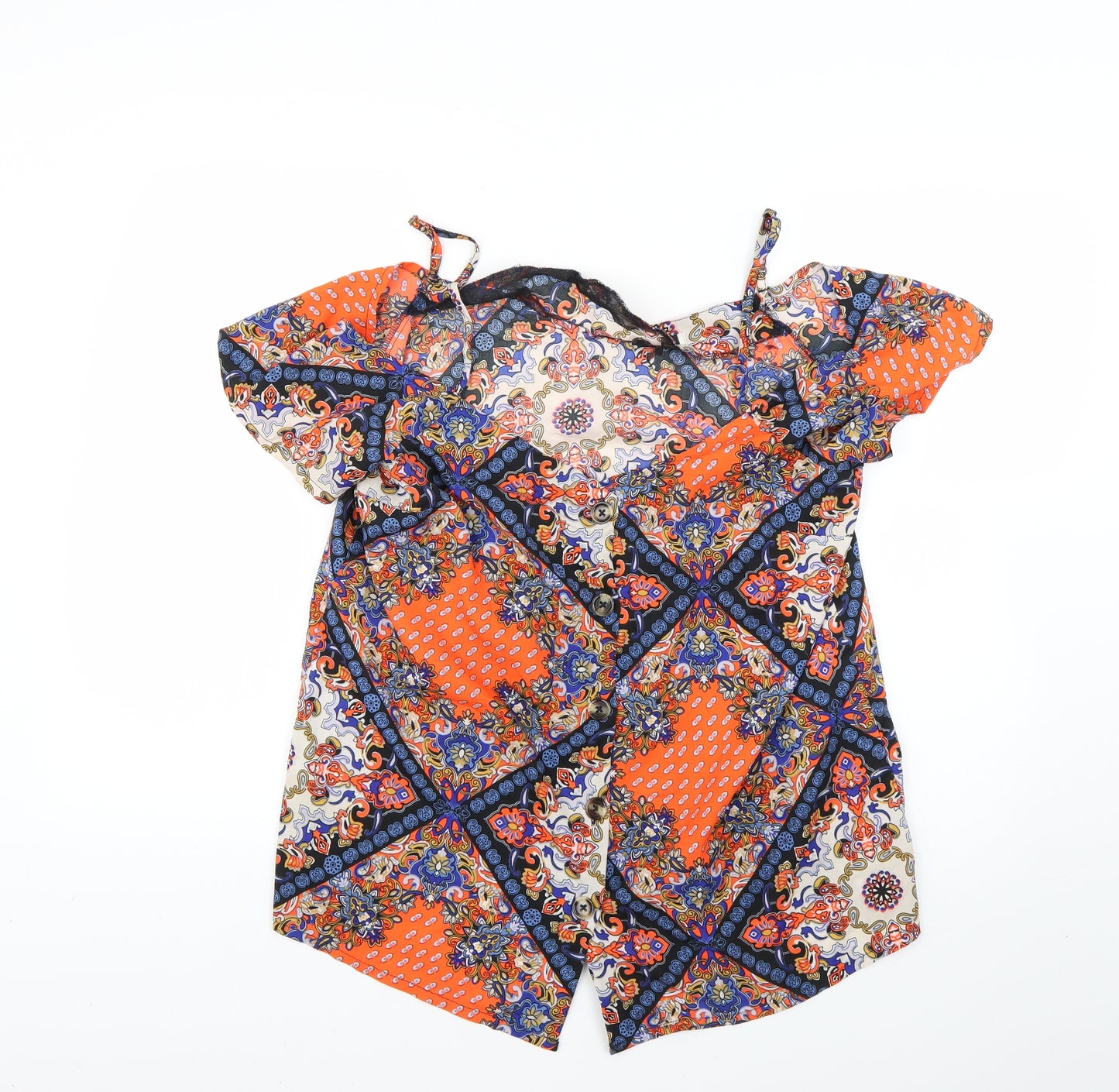 pep&co Womens Multicoloured Geometric  Basic Blouse Size 14