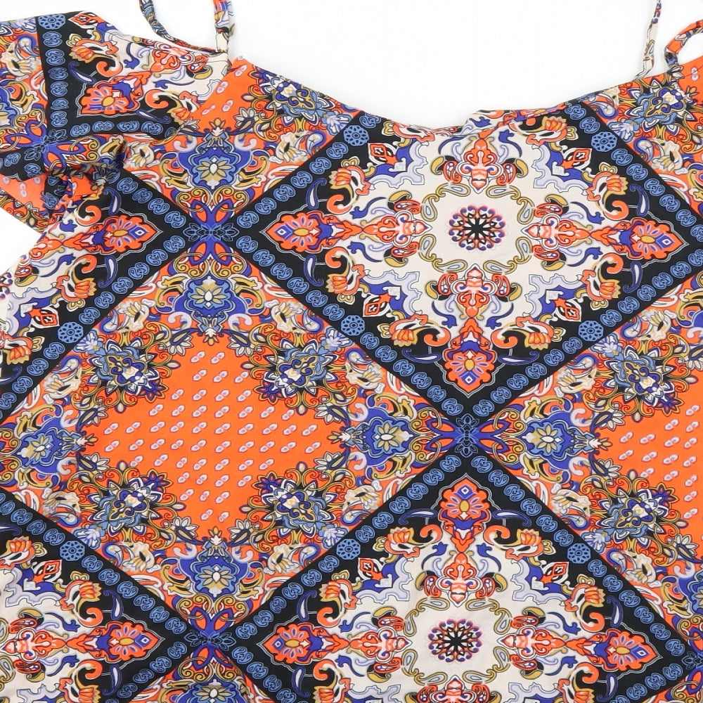 pep&co Womens Multicoloured Geometric  Basic Blouse Size 14