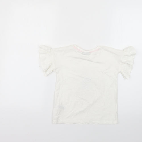 Matalan Girls White   Basic T-Shirt Size 5 Years