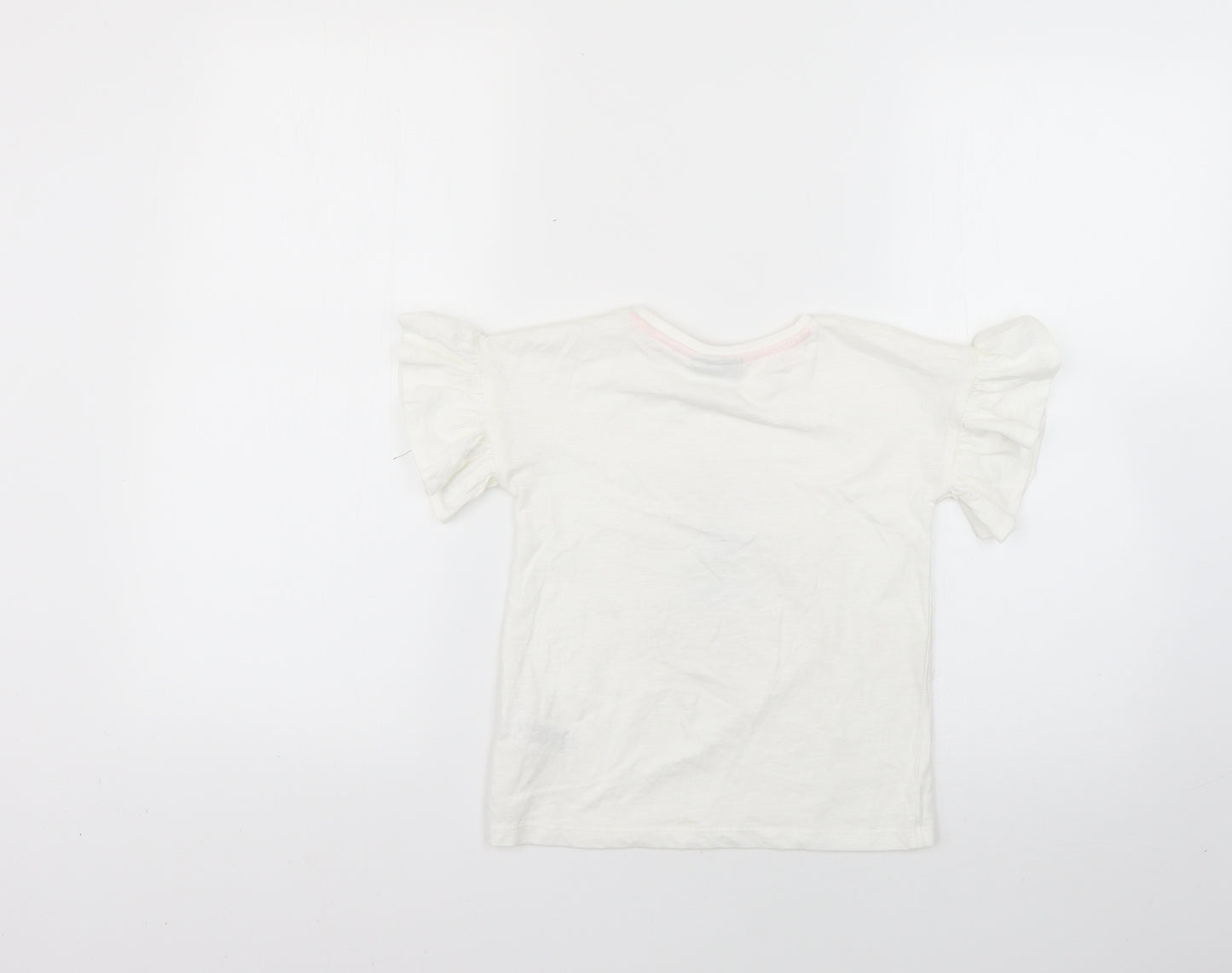 Matalan Girls White   Basic T-Shirt Size 5 Years