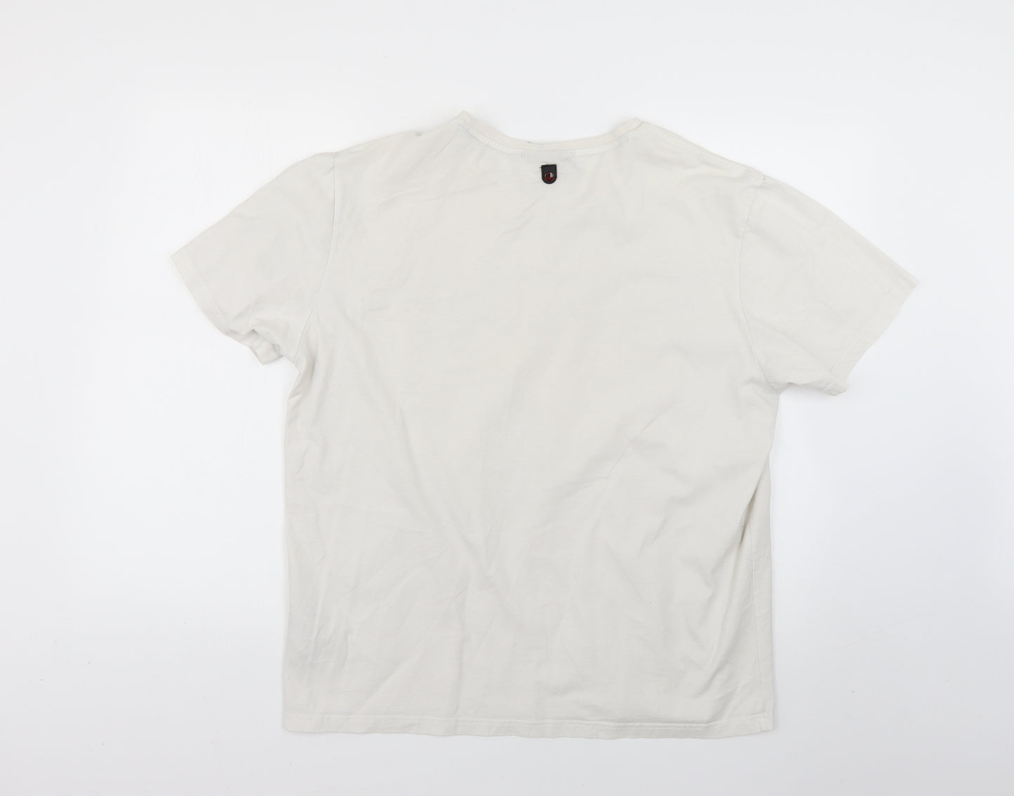 Duck and Cover Mens White    T-Shirt Size XL