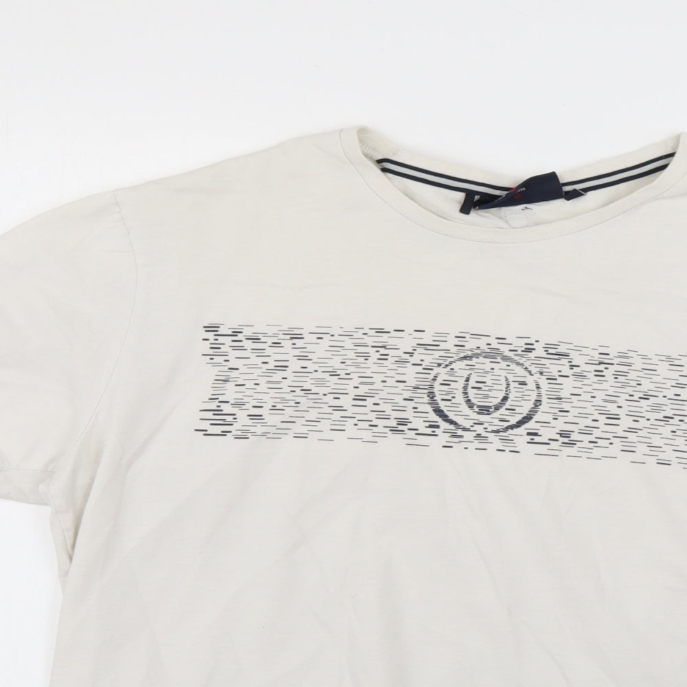 Duck and Cover Mens White    T-Shirt Size XL