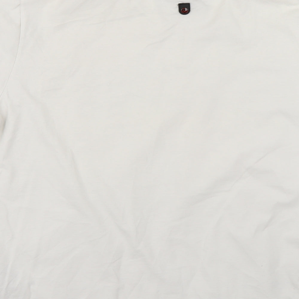 Duck and Cover Mens White    T-Shirt Size XL