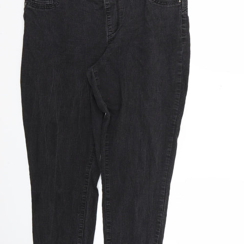 Denim & Co. Womens Black   Skinny Jeans Size 18 L26 in