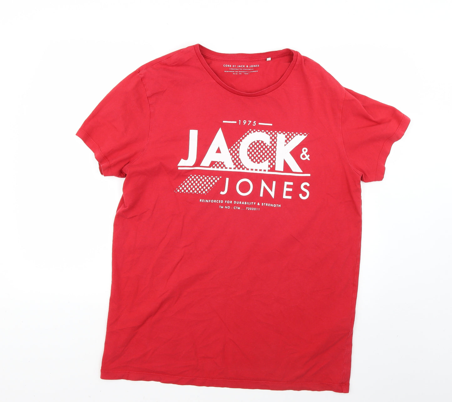 jack&jones Mens Red    T-Shirt Size XL