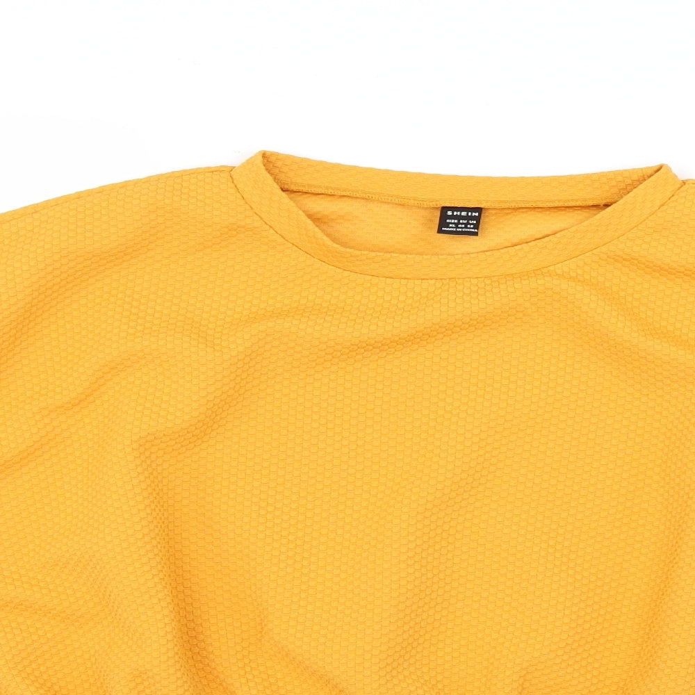 SheIn Womens Yellow   Pullover Jumper Size XL