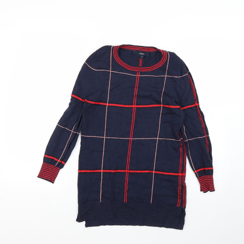 NEXT Womens Multicoloured Check  Pullover Jumper Size 8