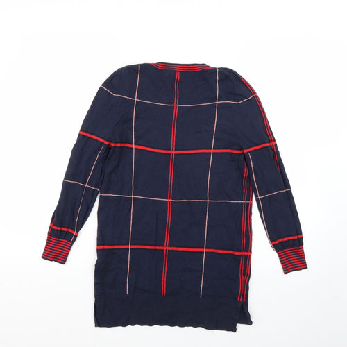 NEXT Womens Multicoloured Check  Pullover Jumper Size 8