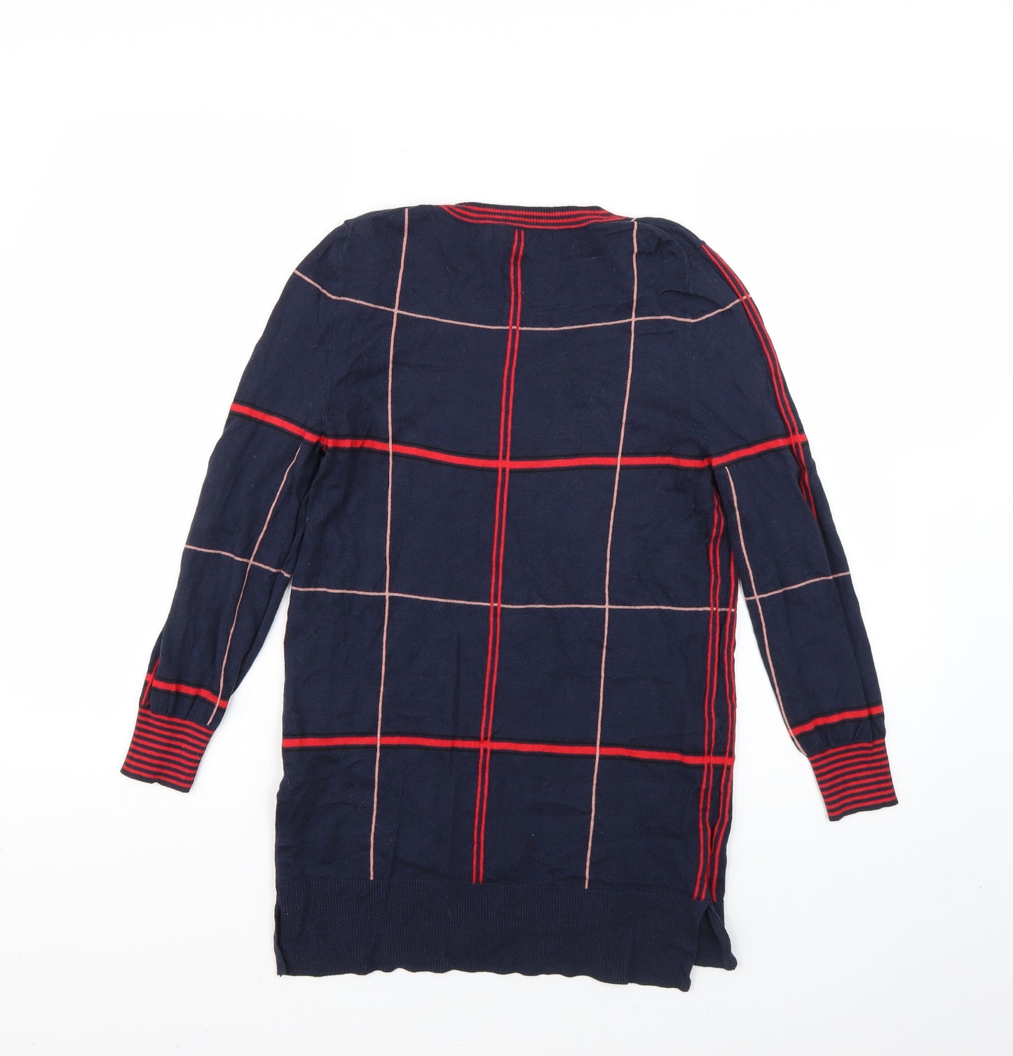 NEXT Womens Multicoloured Check  Pullover Jumper Size 8