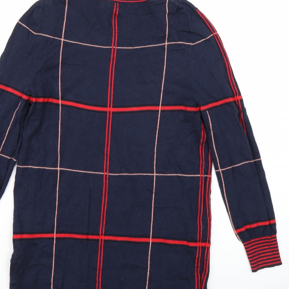 NEXT Womens Multicoloured Check  Pullover Jumper Size 8