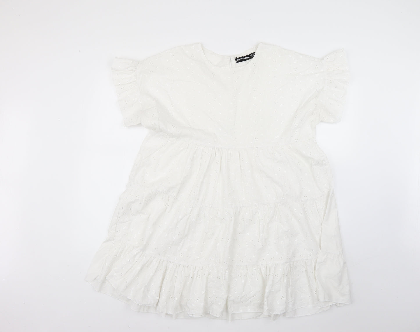 PRETTYLITTLETHING Womens White   Fit & Flare  Size 12