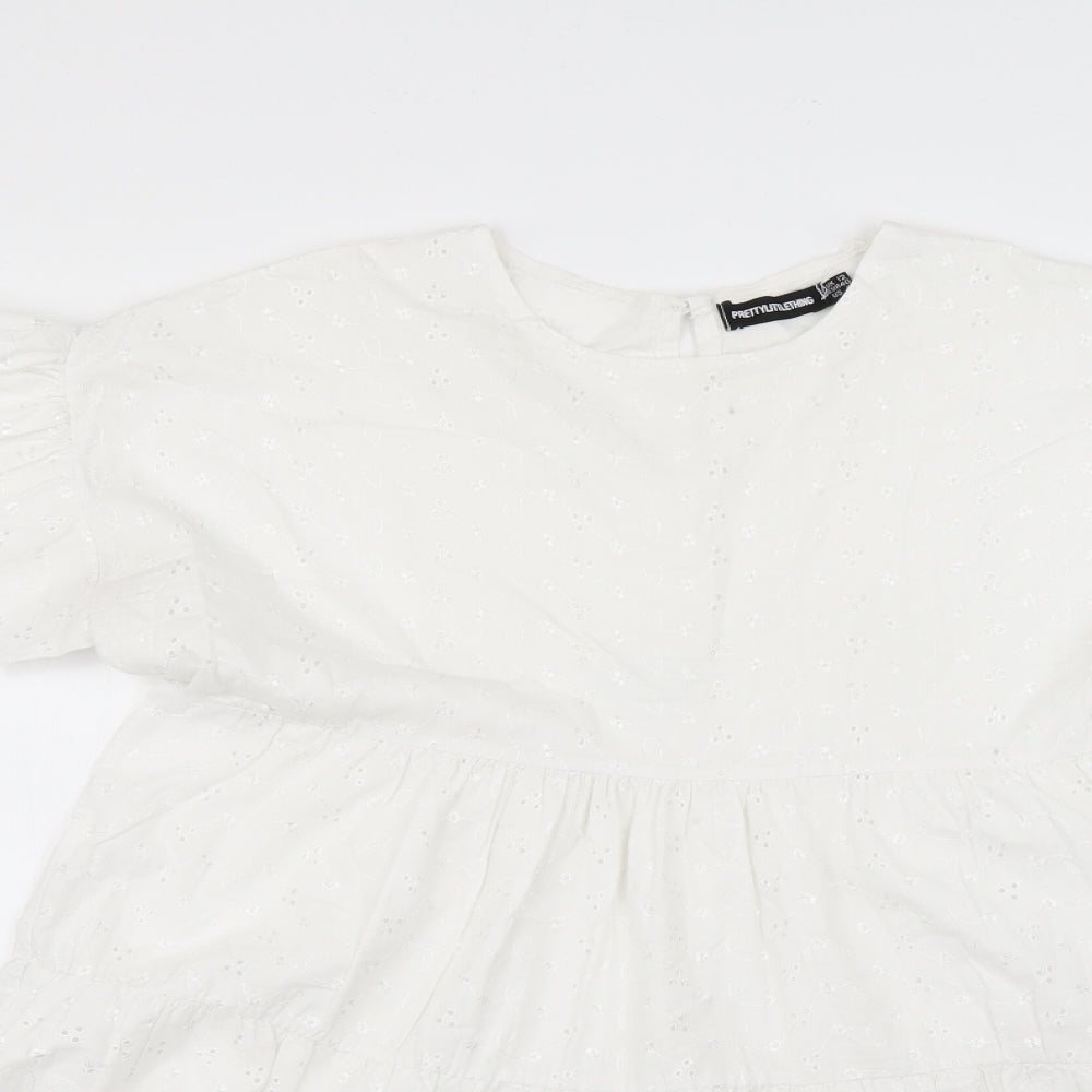 PRETTYLITTLETHING Womens White   Fit & Flare  Size 12