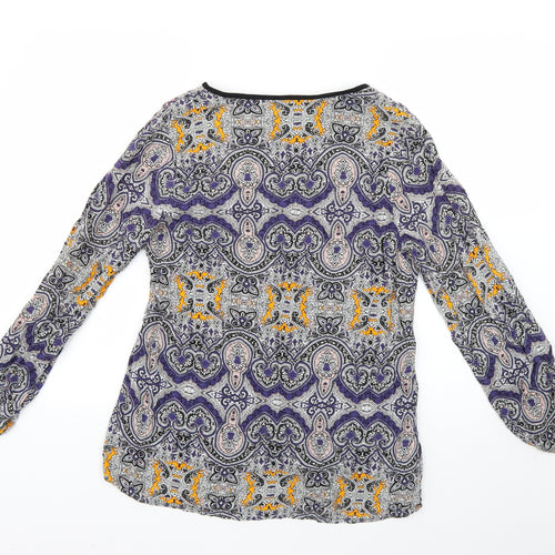 George Womens Multicoloured Geometric  Basic Blouse Size 10