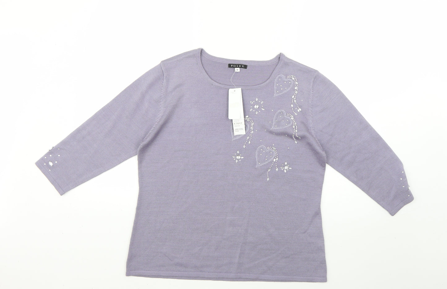 fosby Womens Purple   Pullover Jumper Size M