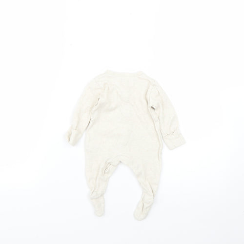 George Baby Beige Geometric  Babygrow One-Piece Size 0-3 Months