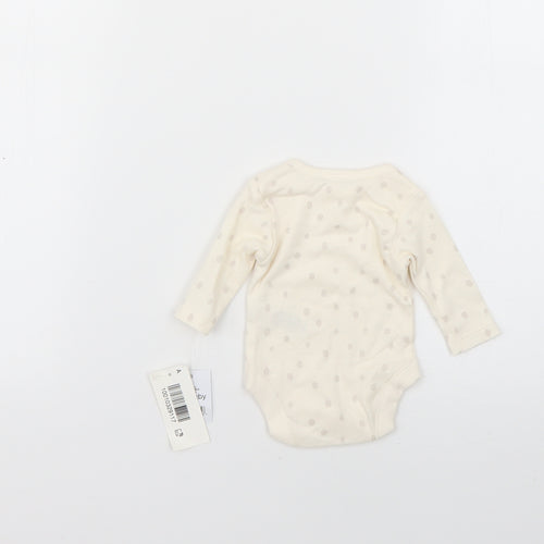 George Baby Yellow Polka Dot  Babygrow One-Piece Size 0-3 Months
