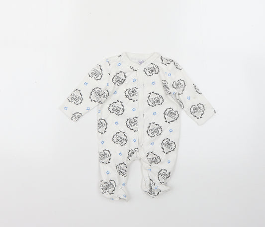 studio baby Baby White Geometric  Babygrow One-Piece Size 0-3 Months