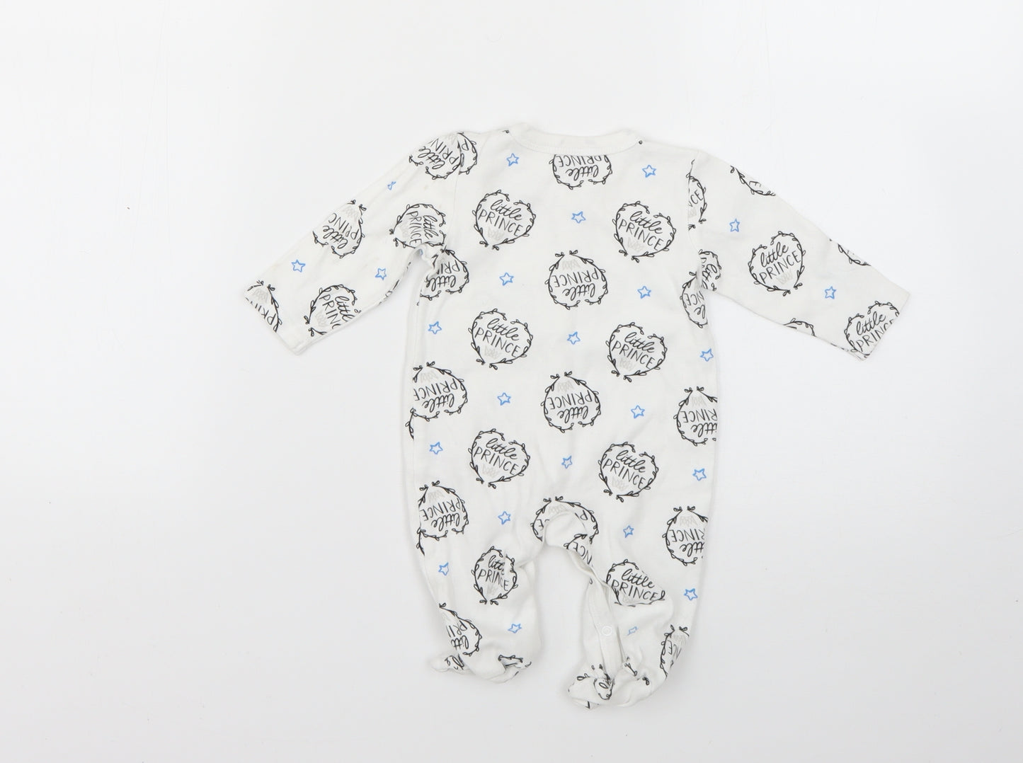 studio baby Baby White Geometric  Babygrow One-Piece Size 0-3 Months