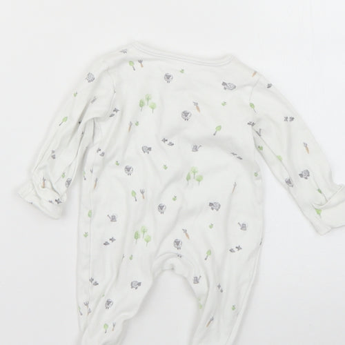 George Baby White Geometric  Babygrow One-Piece Size 0-3 Months