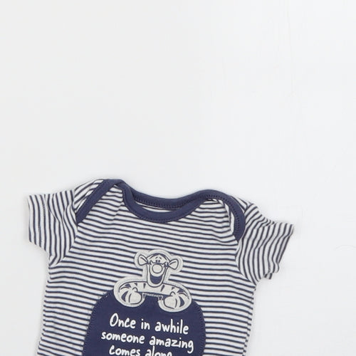 George Baby Multicoloured Striped  Babygrow One-Piece Size 0-3 Months