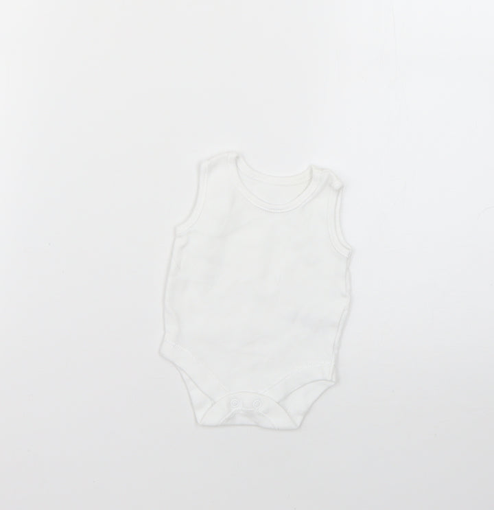 George Baby White Babygrow One-Piece Size Newborn