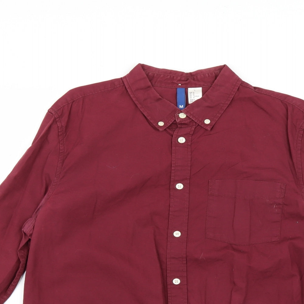 H&M Mens Red    Dress Shirt Size M
