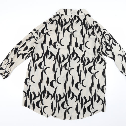 I SAW IT FIRST Womens Multicoloured Animal Print  Basic Button-Up Size 12