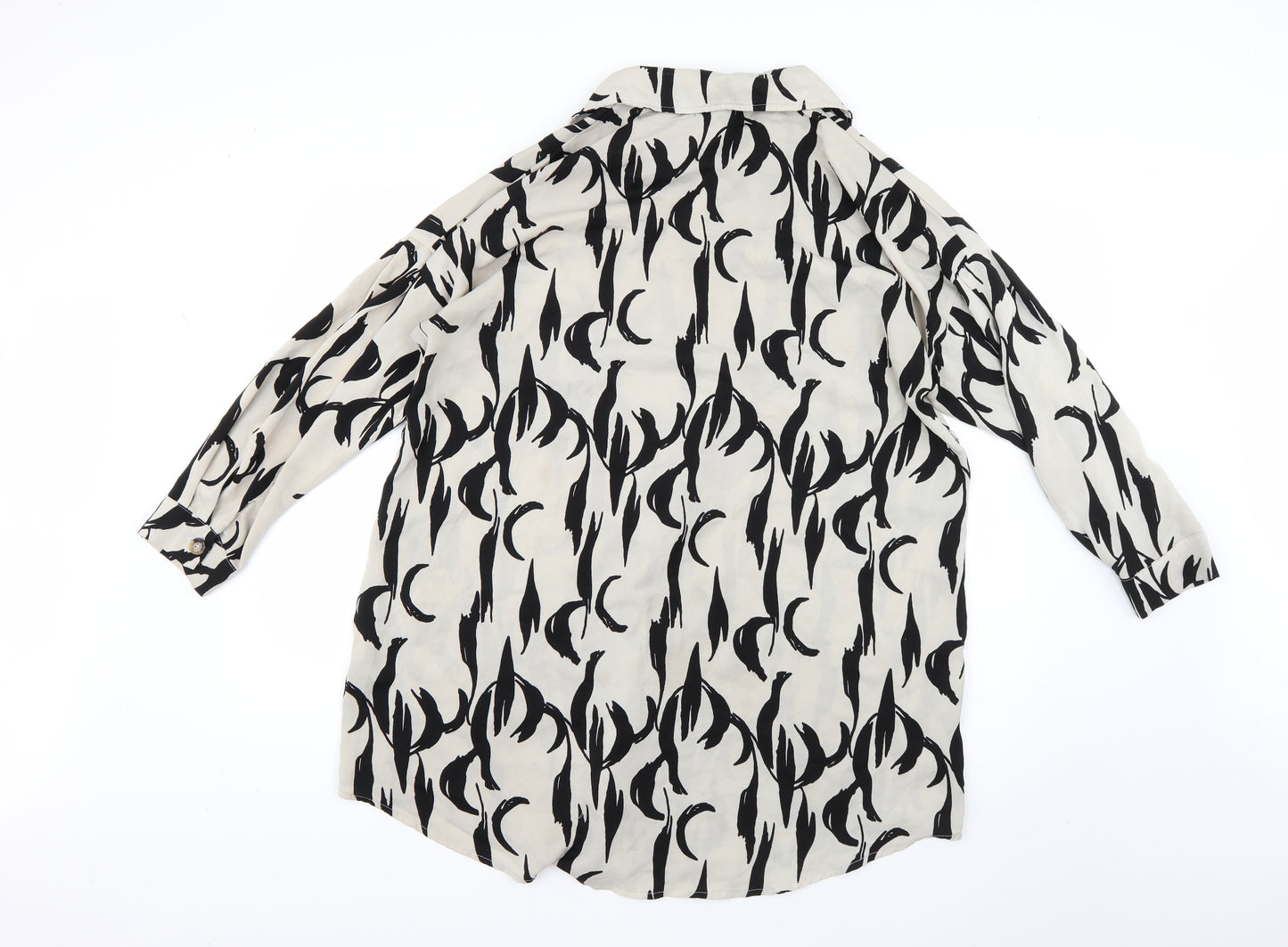 I SAW IT FIRST Womens Multicoloured Animal Print  Basic Button-Up Size 12
