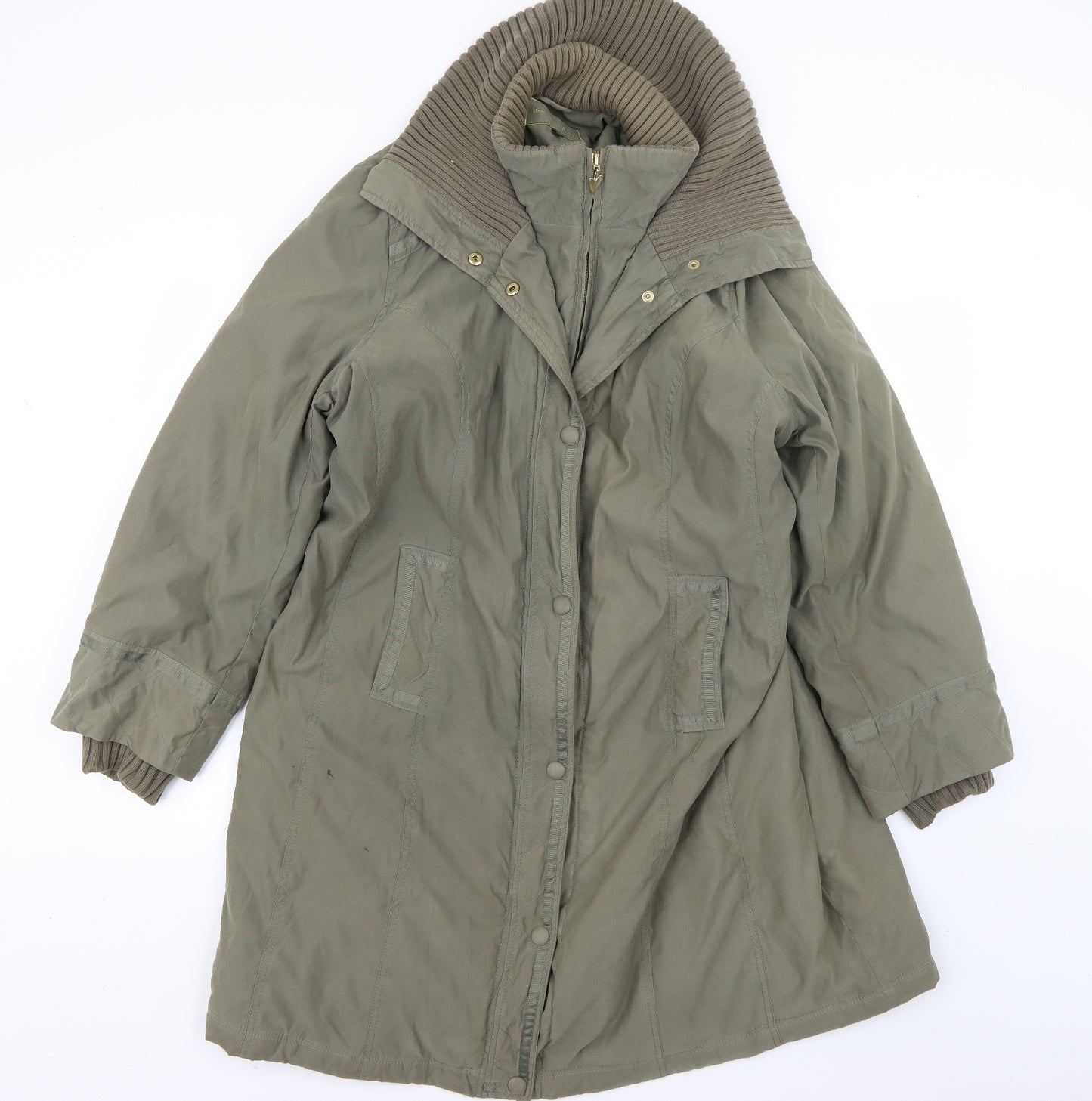 Per Una Womens Green   Rain Coat Coat Size XL
