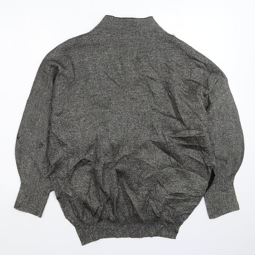 H&M Womens Silver  Knit Pullover Jumper Size S  - Oversized