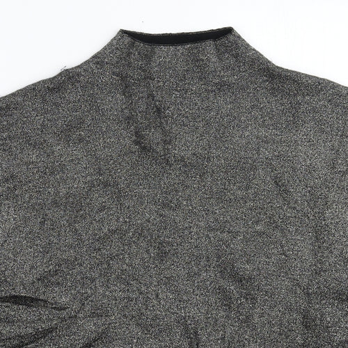 H&M Womens Silver  Knit Pullover Jumper Size S  - Oversized