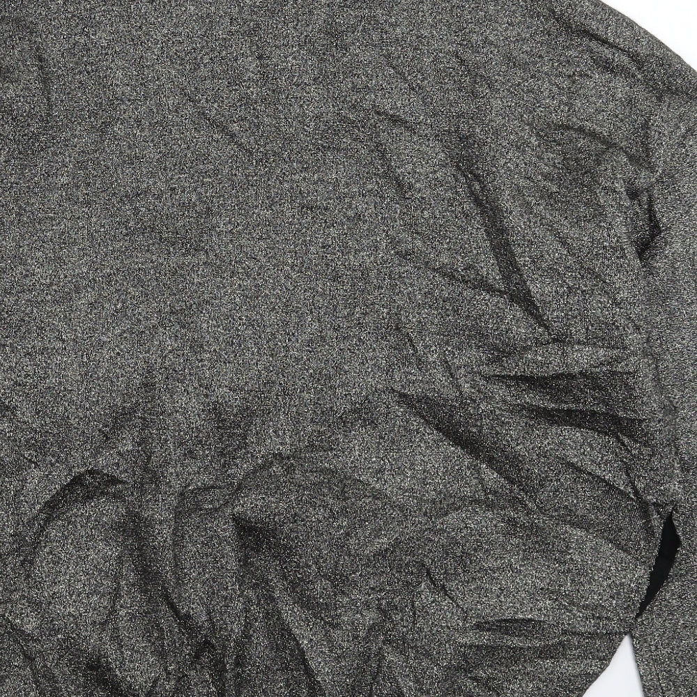 H&M Womens Silver  Knit Pullover Jumper Size S  - Oversized