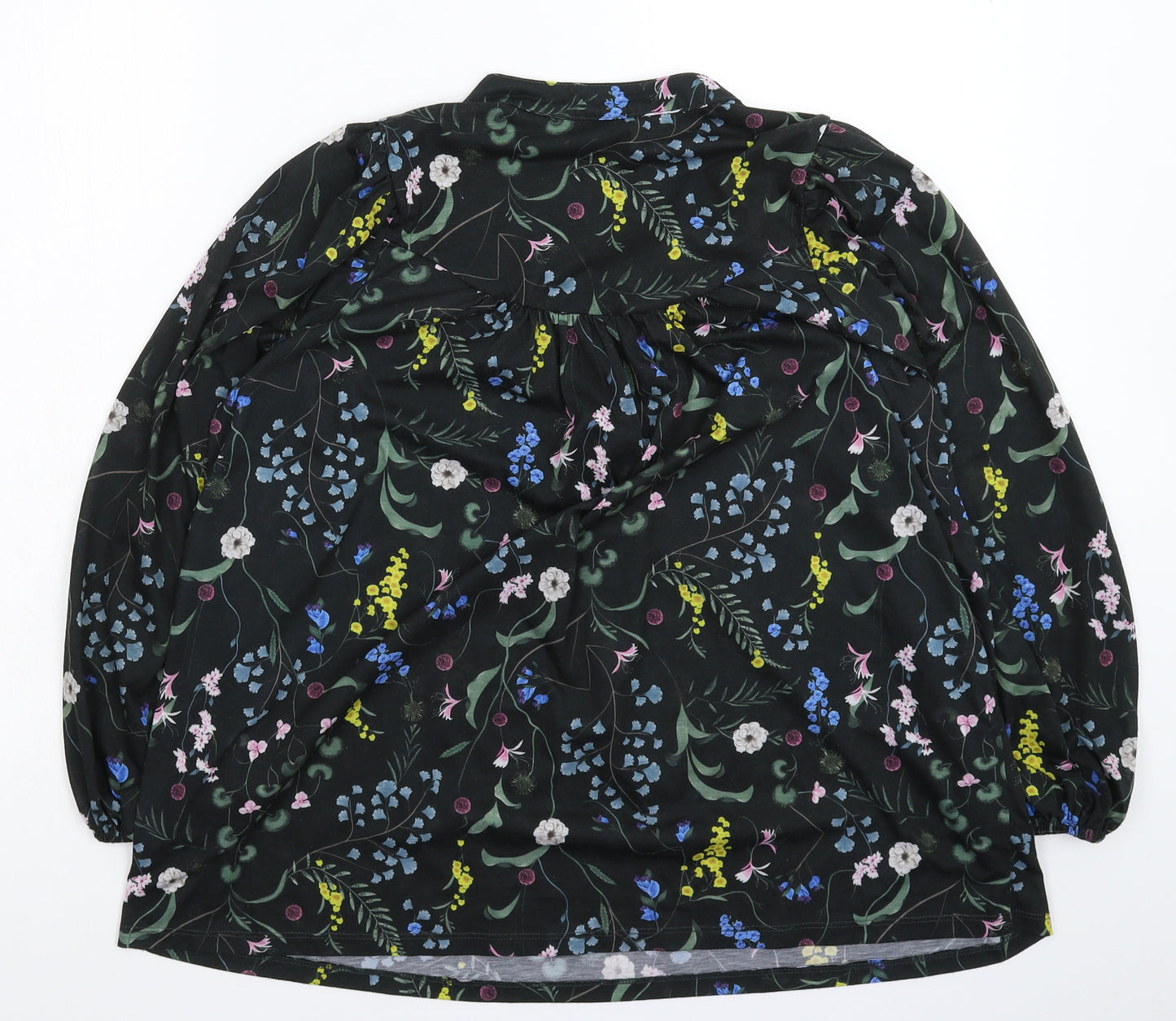 H&M Womens Black Floral  Basic Blouse Size S