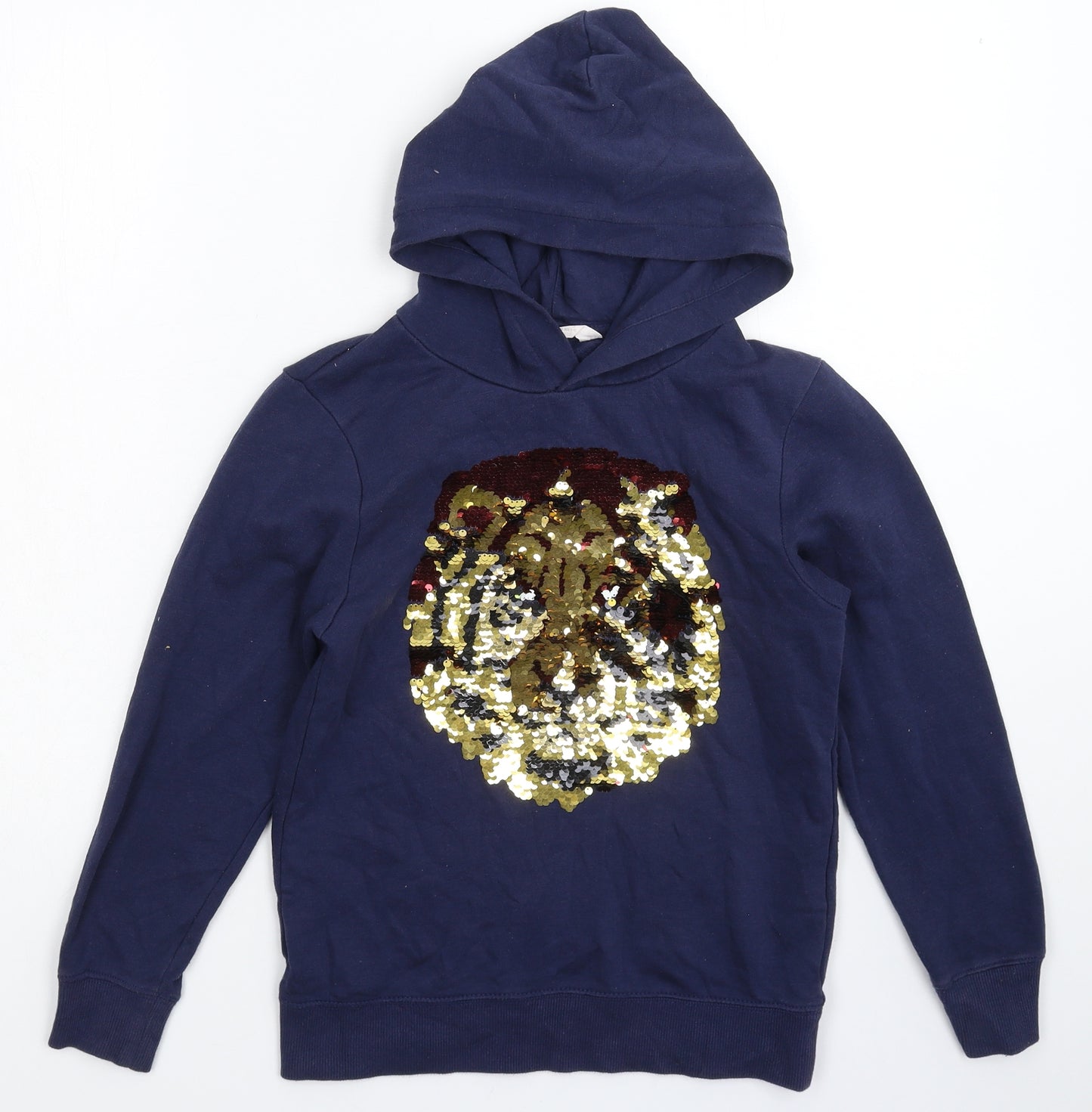 H&M Girls Blue   Pullover Hoodie Size 9-10 Years