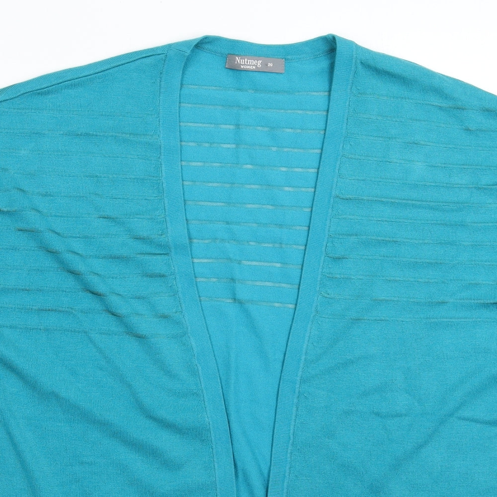 Nutmeg Womens Green  Knit Cardigan Jumper Size 20