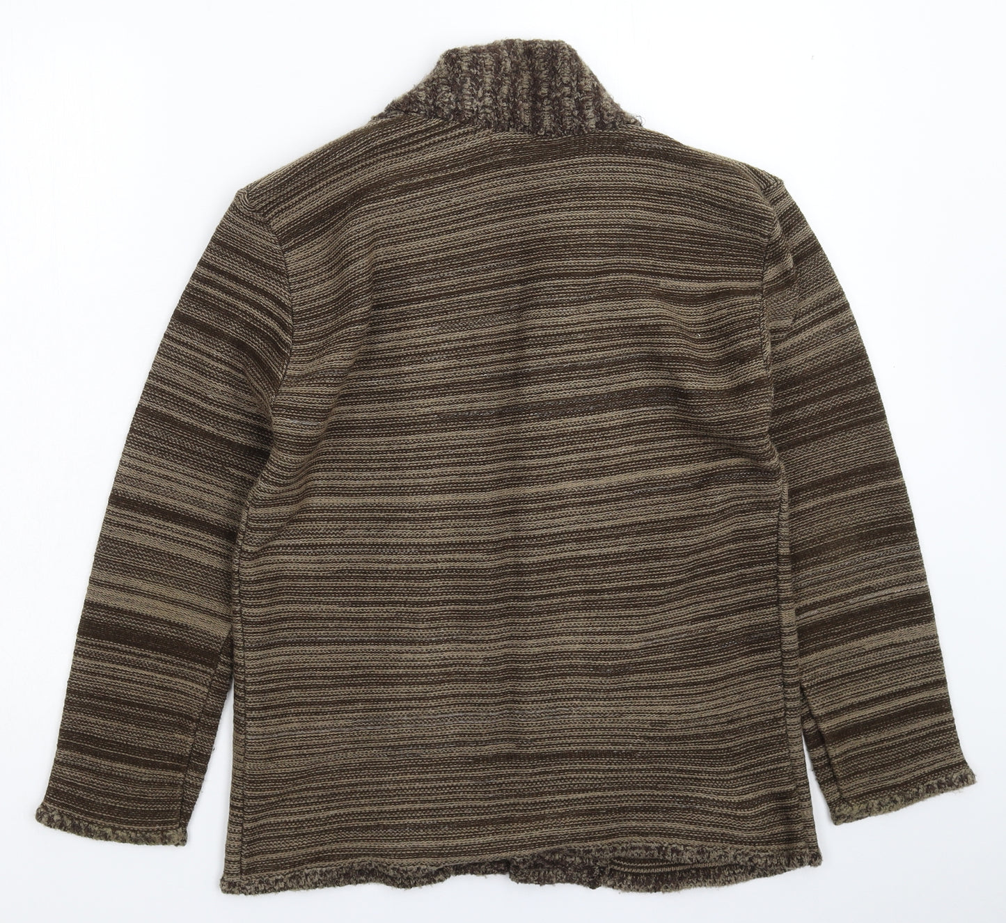 Elegant Womens Grey  Knit Cardigan Jumper Size L