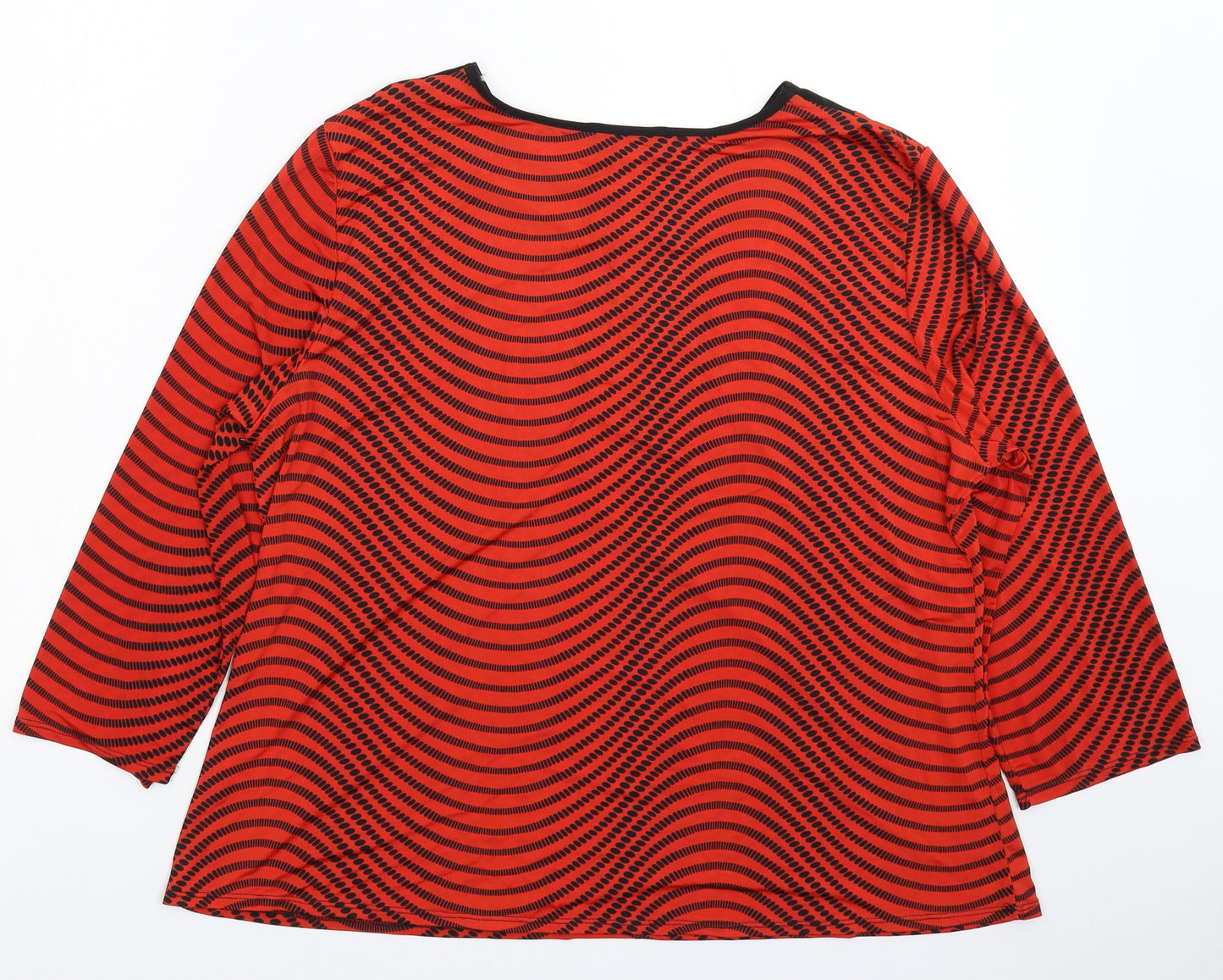 Saloos Womens Red Polka Dot  Basic Blouse Size 2