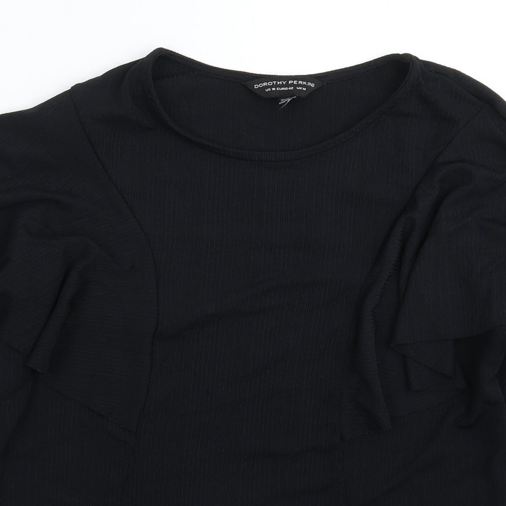 Dorothy Perkins Womens Black   Basic T-Shirt Size 14