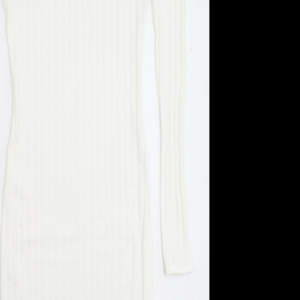 Missguided Womens White   Jumper Dress  Size 8