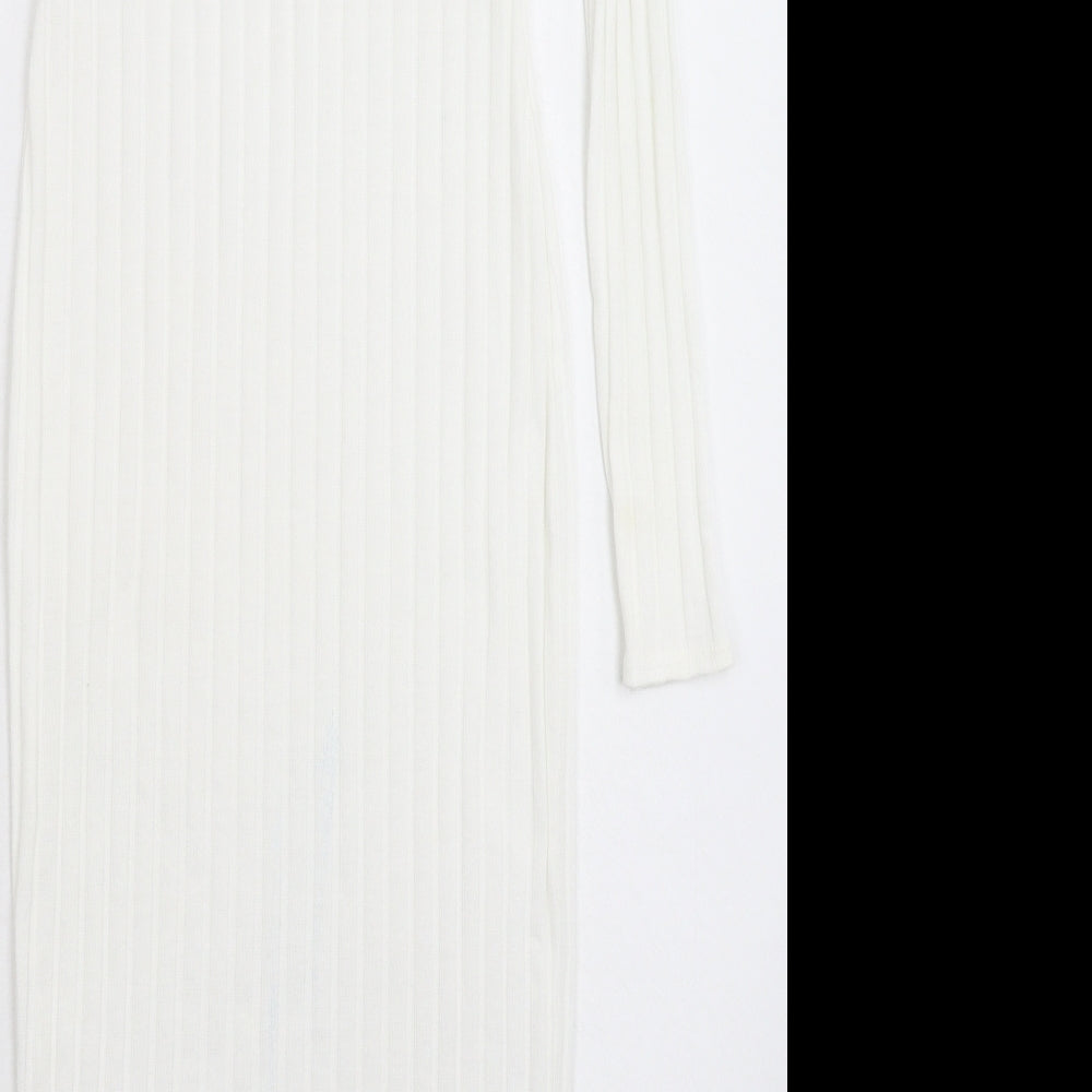 Missguided Womens White   Jumper Dress  Size 8